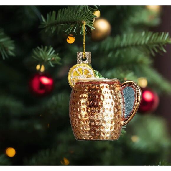 Old World Christmas Style Flat Moscow Mule Christmas Ornament - Picture 1 of 3